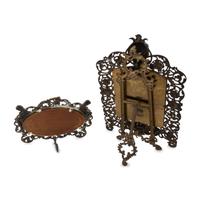 Five Victorian Cast Metal Mirrors
