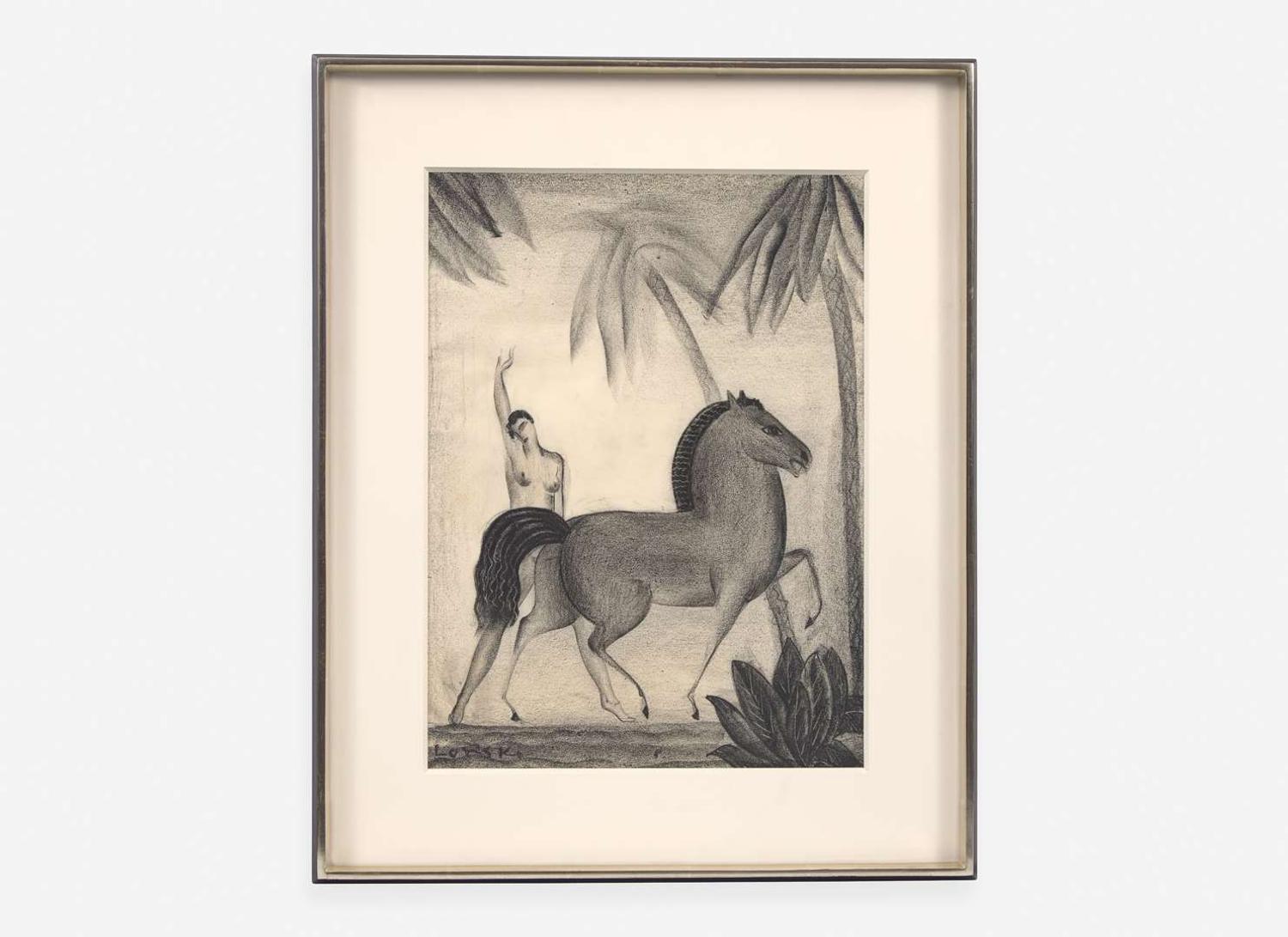 Boris Lovet-Lorski (American, 1894–1973)- Female Nude and Horse