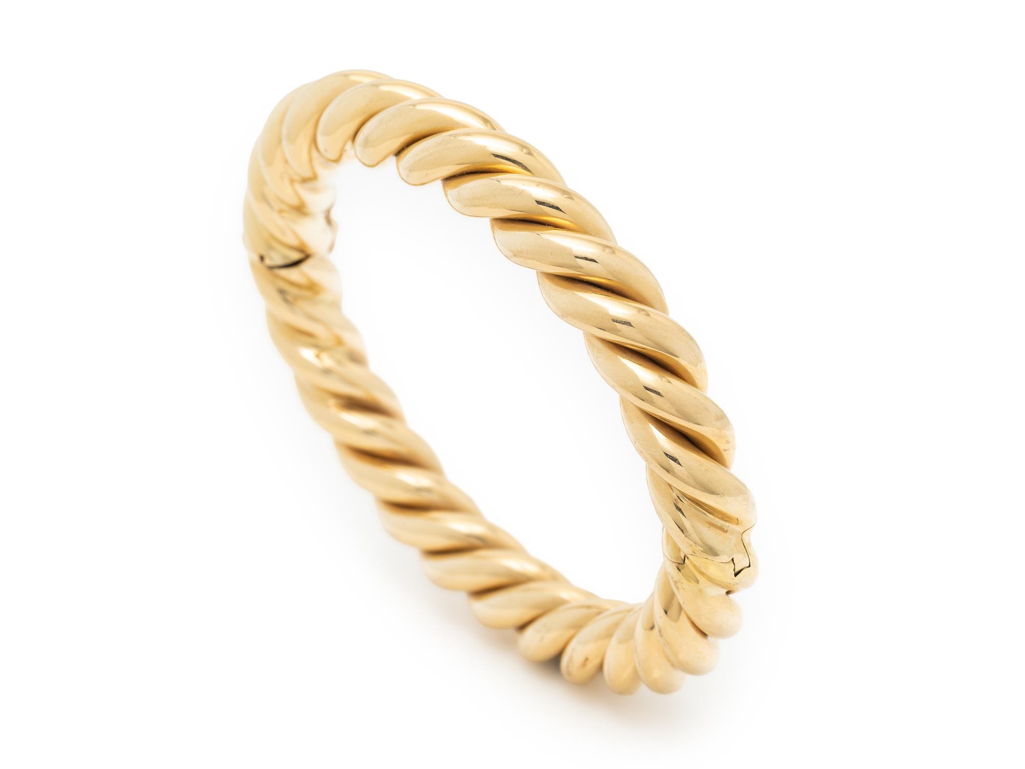 YELLOW GOLD BANGLE BRACELET