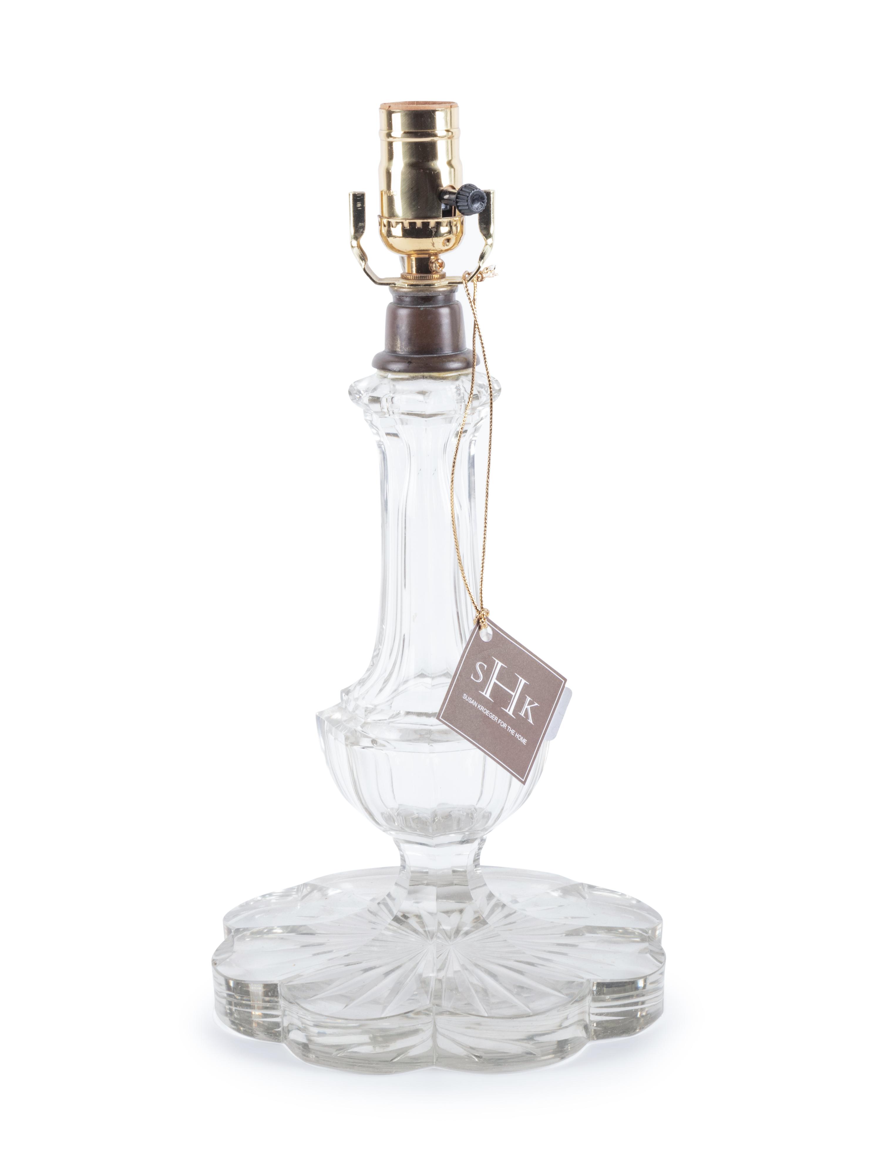 A Cut Glass Oil Lamp