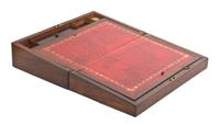 A Victorian Rosewood Lap Desk, Height 5 x width 15 3/4 x depth 9 3/8 inches.