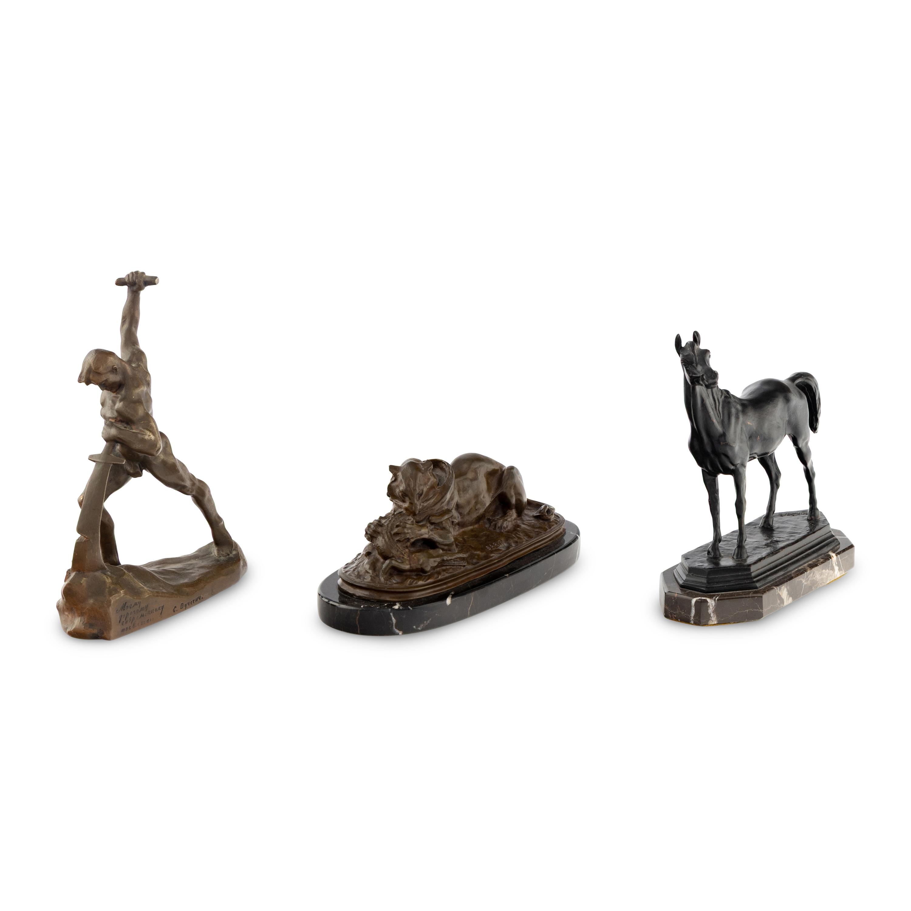 Three Bronze Sculptures