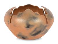 Micaceous Pottery Bowl with Terraced Opening