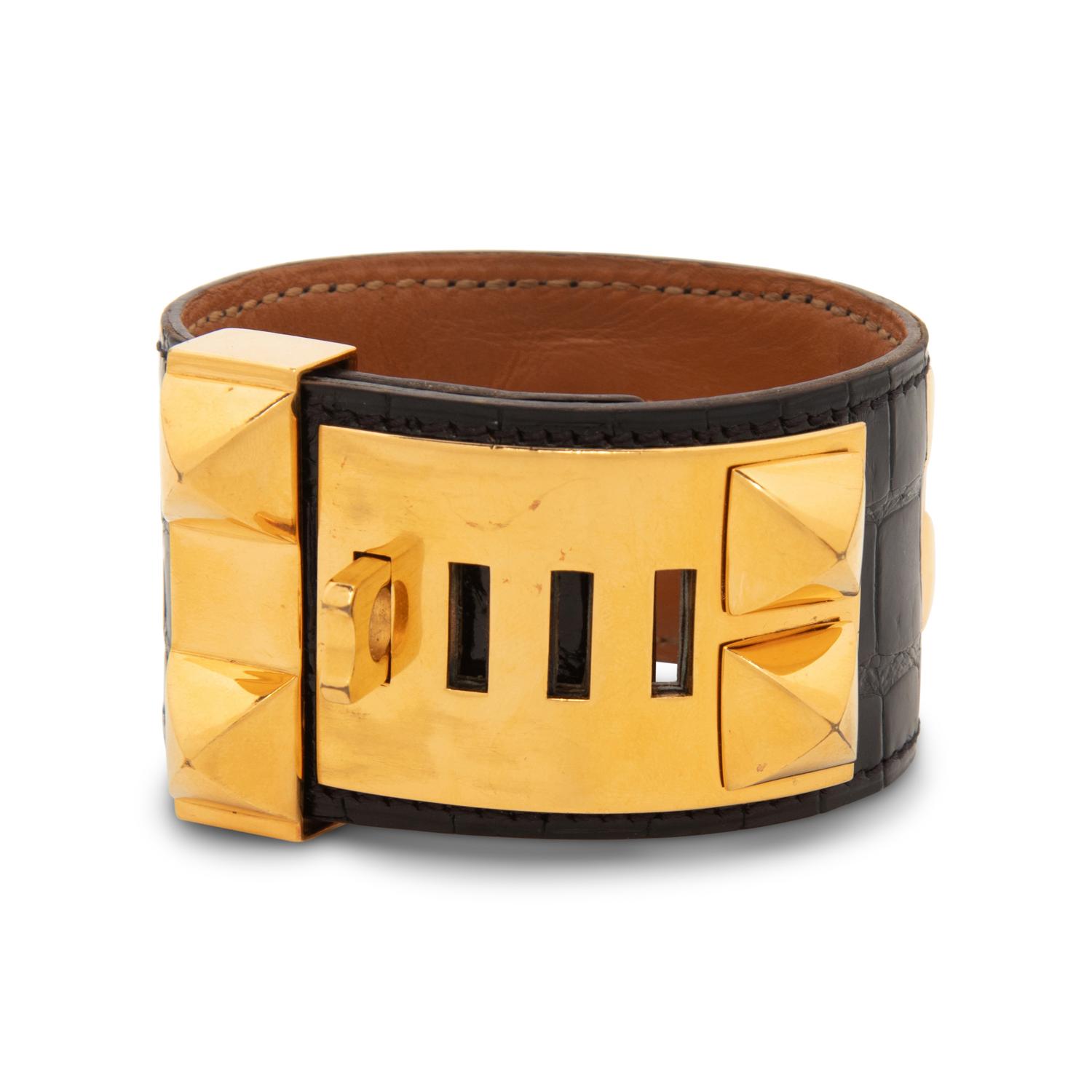 HERMÈS, CROCODILE 'COLLIER DE CHIEN' CUFF