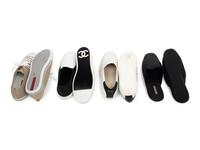 Four Pairs of Unworn Designer Casual Shoes: Chanel, Bottega, Prada and Giorgio Armani