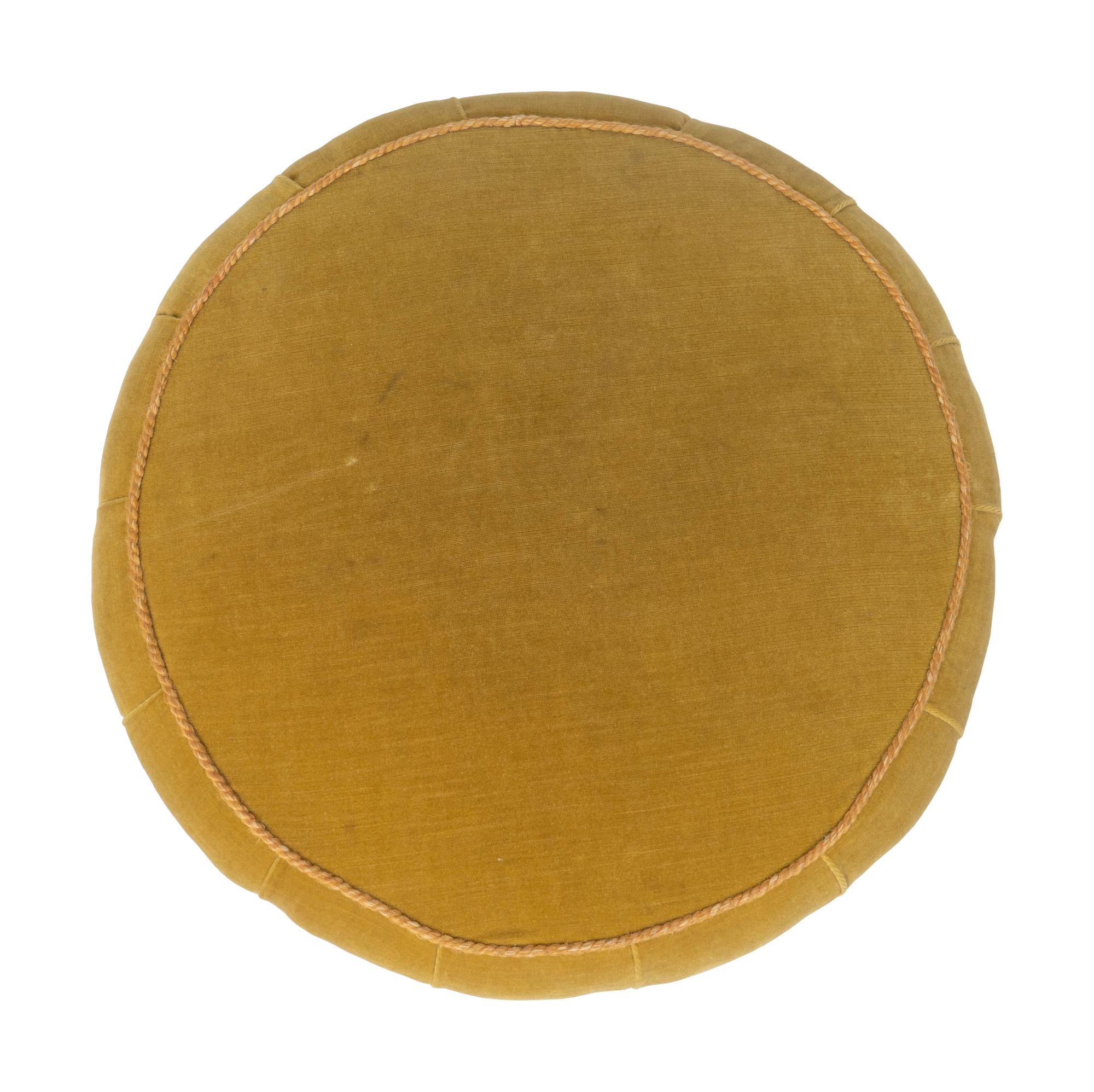 A Louis XV Style Giltwood and Tufted Velvet Tabouret — 19TH CENTURY