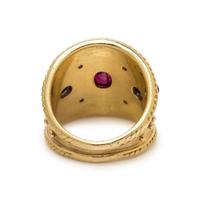 YELLOW GOLD, MULTIGEM AND DIAMOND SET