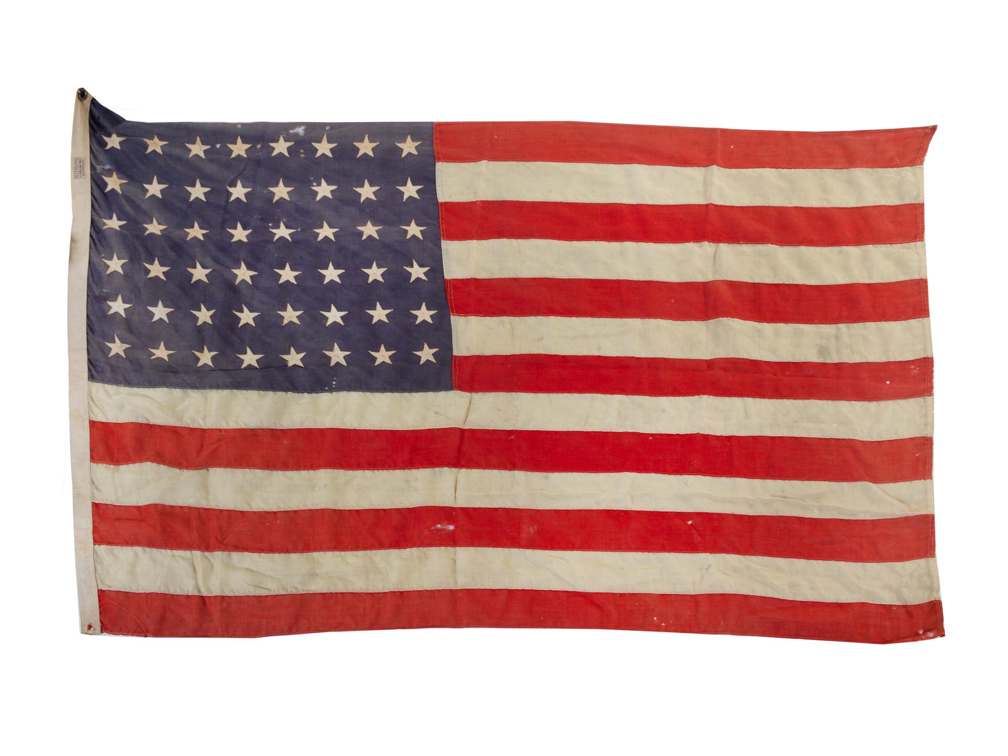 Three 48-Star American Flags