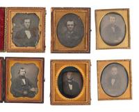 [EARLY PHOTOGRAPHY]. 32 sixth plate daguerreotypes of men with beards, incl. example by BOGARDUS.