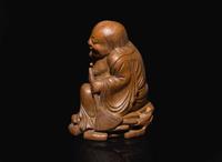 A Chinese carved bamboo figure of the immortal Liu Hai, Qing dynasty, 19th century or earlier 竹雕劉海 清 十九世紀或更早