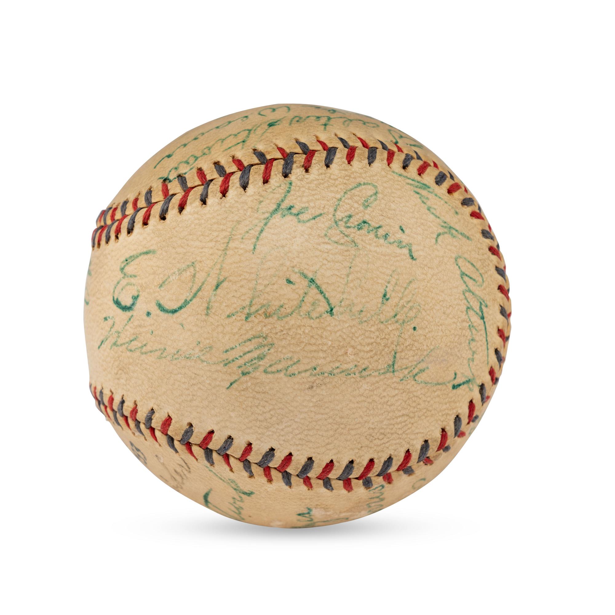 A 1933 Washington Senators Team Signed Autograph Baseball (Beckett Authentication Services Letter of Authenticity)