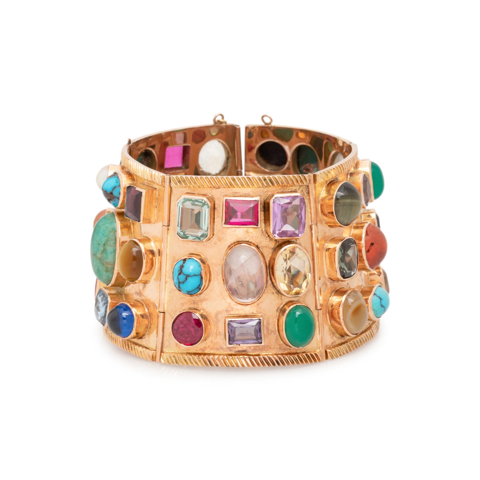 ROSE GOLD AND MULTIGEM BRACELET