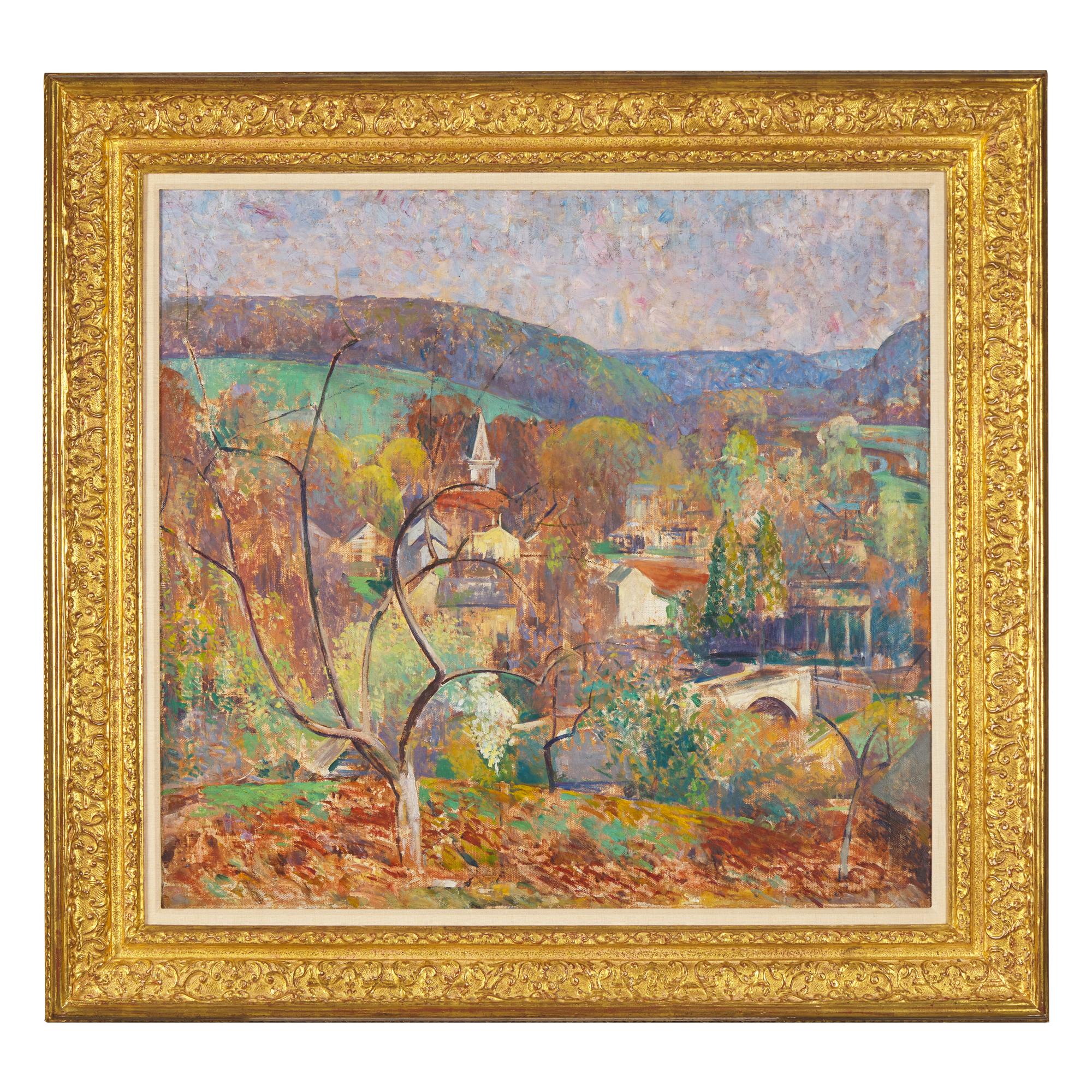 Clarence Raymond Johnson (American, 1894-1981) — Lambertville in Spring