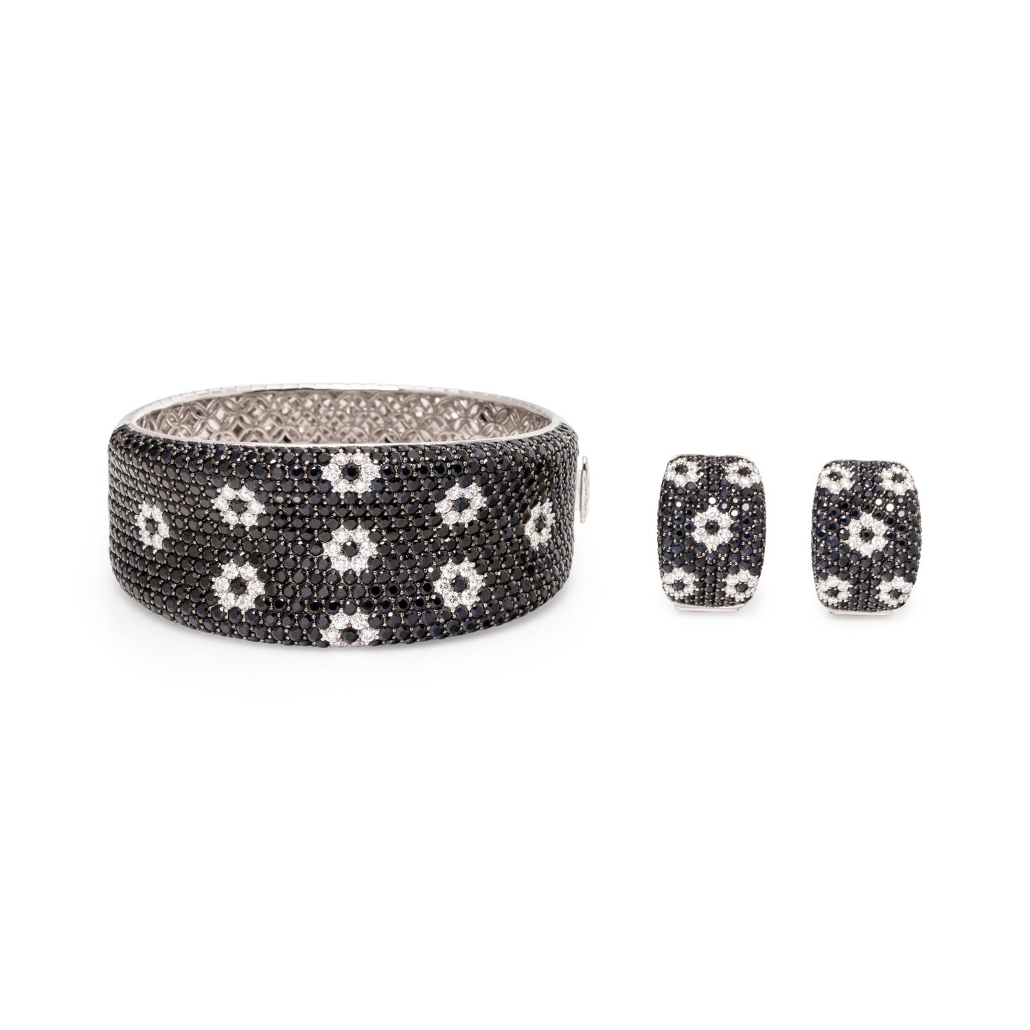ROBERTO COIN, BLACK SAPPHIRE AND DIAMOND 'FANTASIA' SET