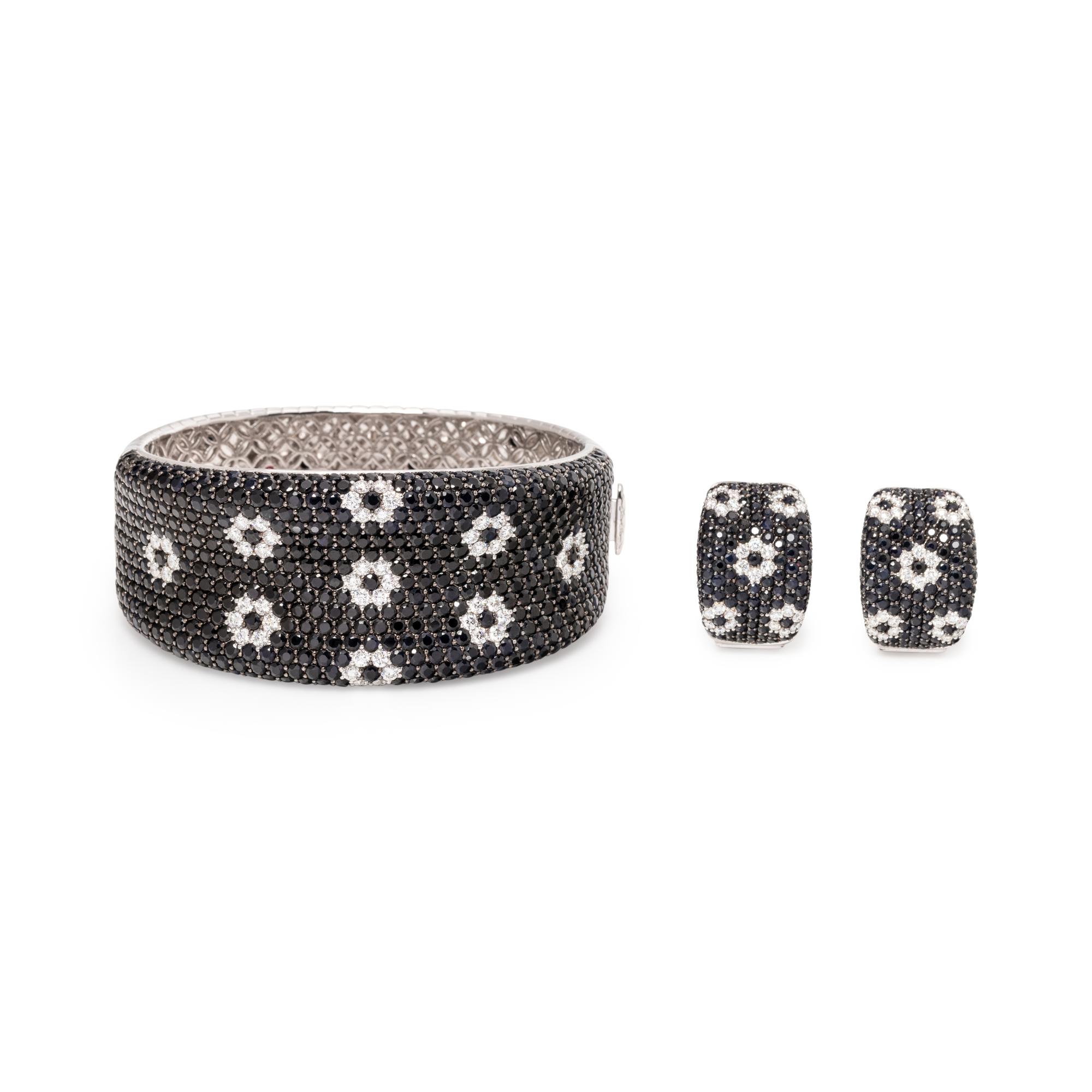 ROBERTO COIN, BLACK SAPPHIRE AND DIAMOND 'FANTASIA' SET