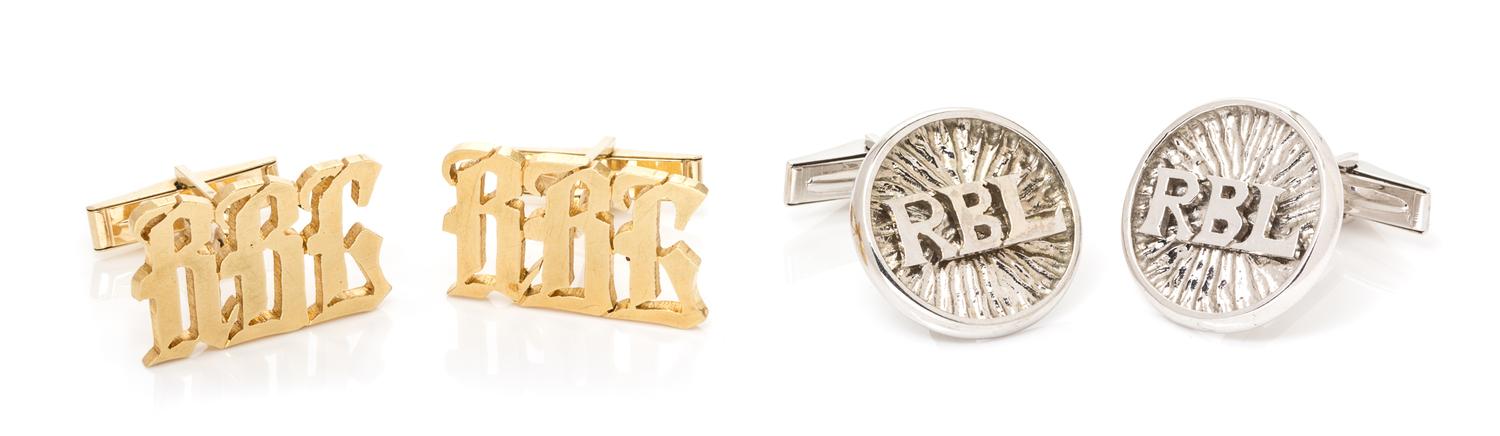 A Collection of 18 Karat Gold Cufflinks, 17.50 dwts.