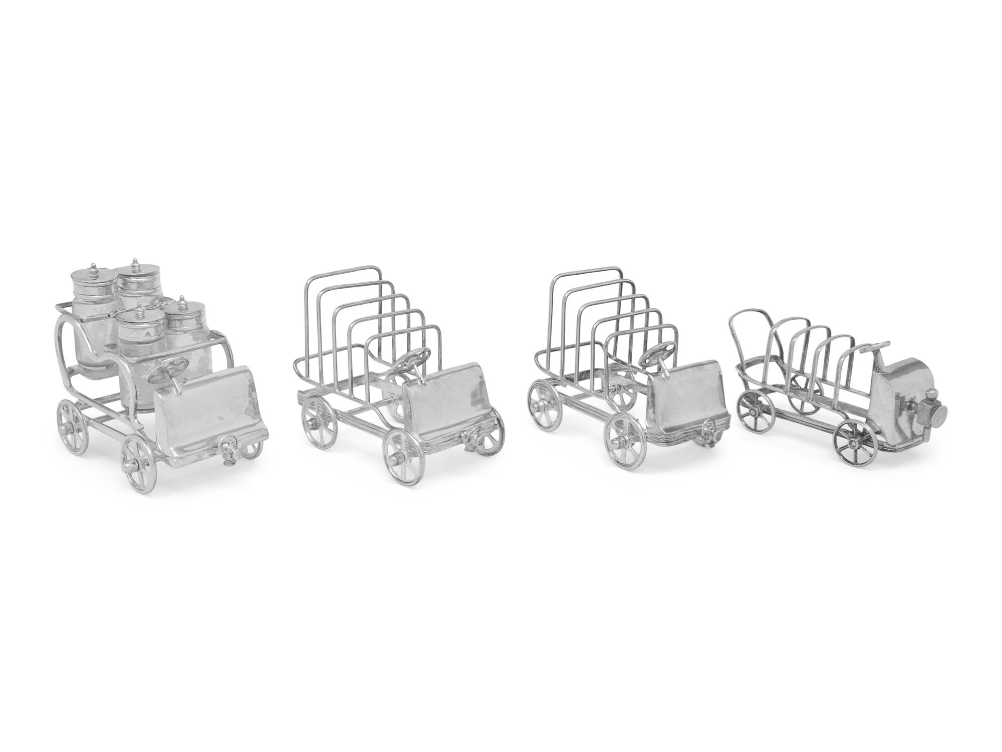 Four Whimsical Car-Form Table Articles