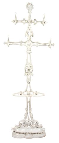 A Victorian Painted Wrought Iron Coat Stand Height 75 x width 30 inches. — 19TH CENTURY