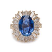 SAPPHIRE AND DIAMOND RING