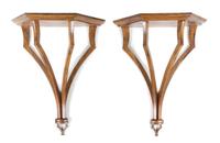 A Pair of Regency Style Wall Brackets Height 22 x width 18 x depth 9 1/4 inches. — 20TH CENTURY