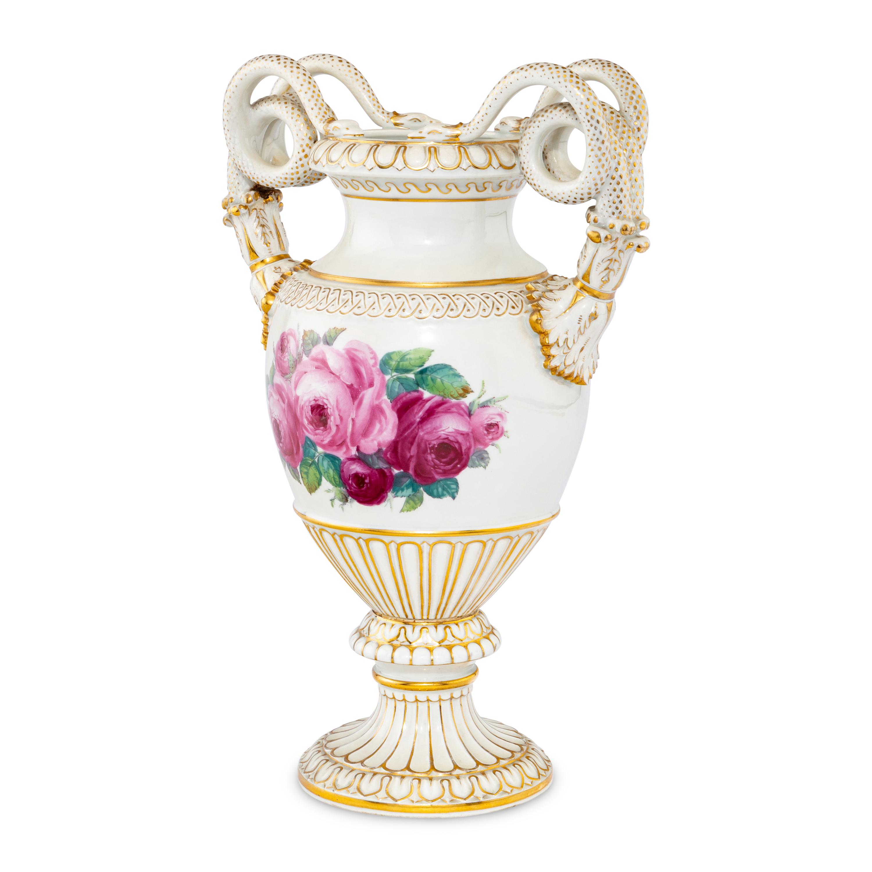 A Meissen Double-Handled Porcelain Vase