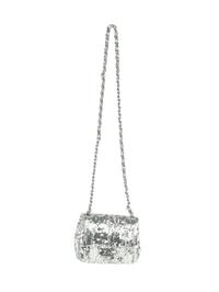 Chanel Silver Sequin Mini Flap Bag, 2020