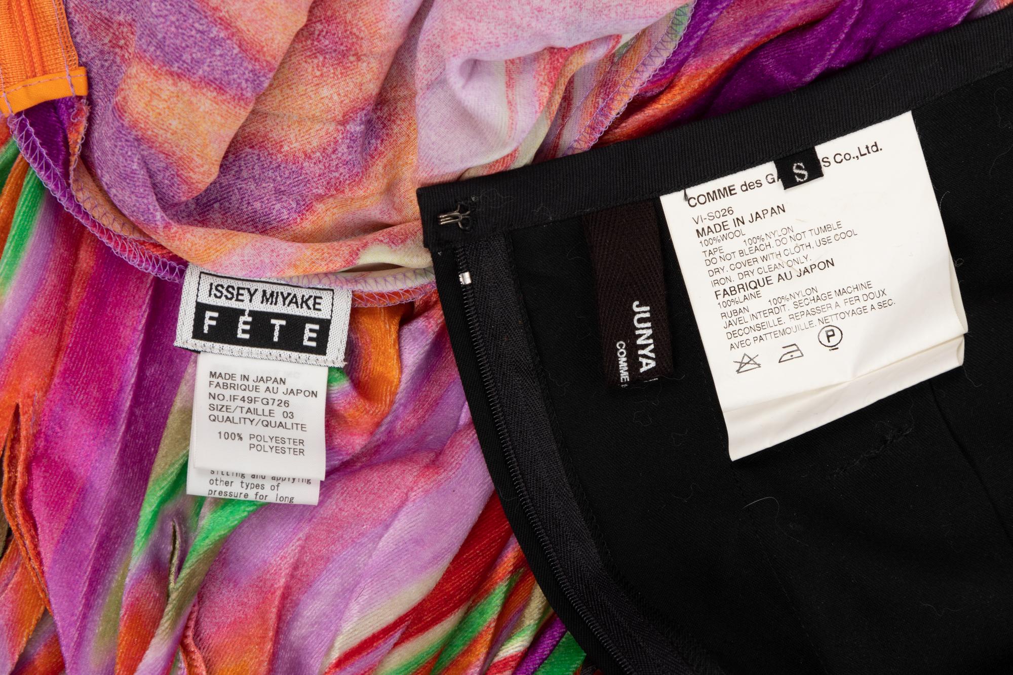 Four Designer Skirts: Chanel, Comme, Gaultier, Miyake, 2000s