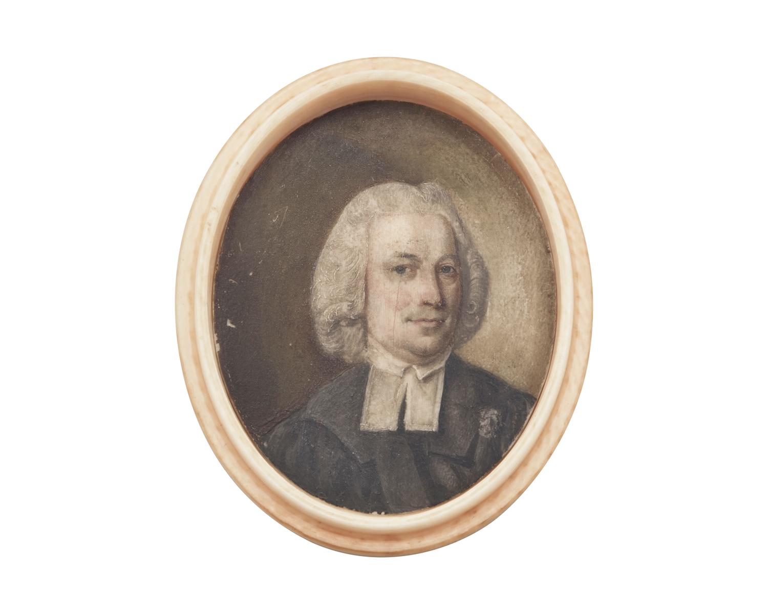 After John Singleton Copley (1738-1815), A Portrait Miniature of Reverend Samuel Cooper (1725-1783) of Boston, Massachusetts