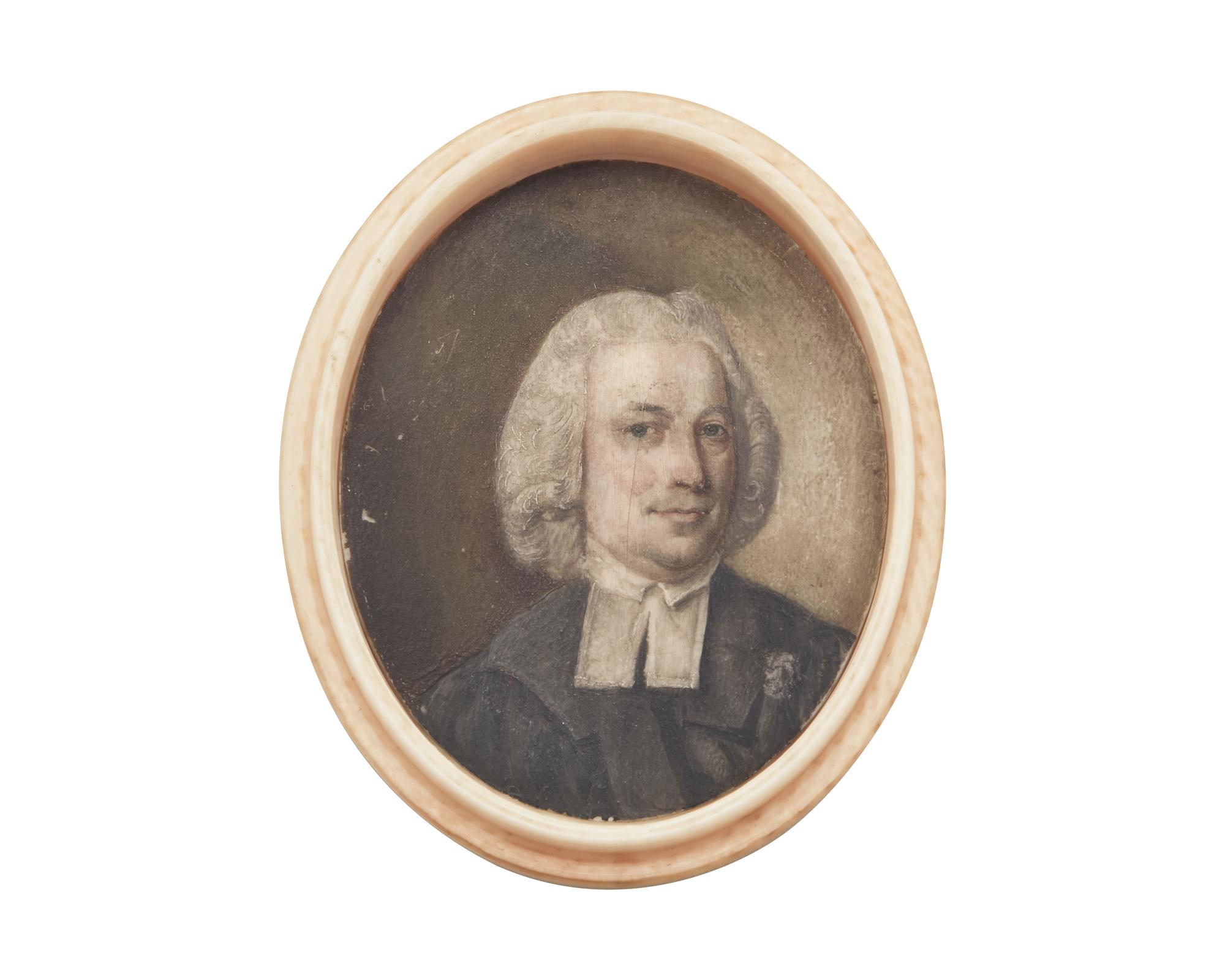 After John Singleton Copley (1738-1815), A Portrait Miniature of Reverend Samuel Cooper (1725-1783) of Boston, Massachusetts