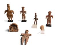 Eleven Colima and Jalisco Terracotta Figures