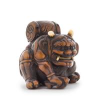 A Carved Boxwood Netsuke