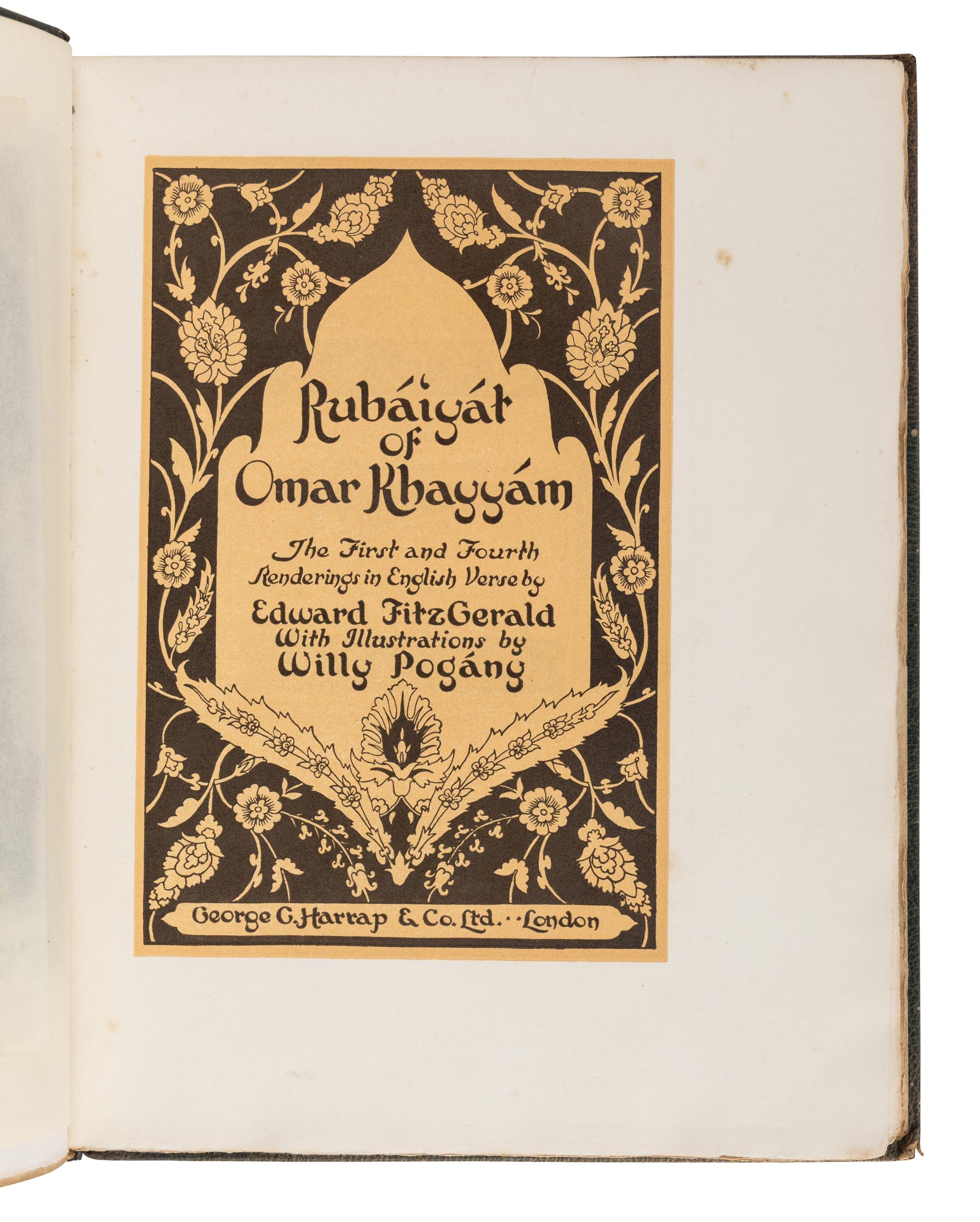 [POGANY, Willy (1882-1955), illustrator]. The Rubaiyat of Omar Khayyam. London: George C. Harrap & Co., Ltd., 1930.