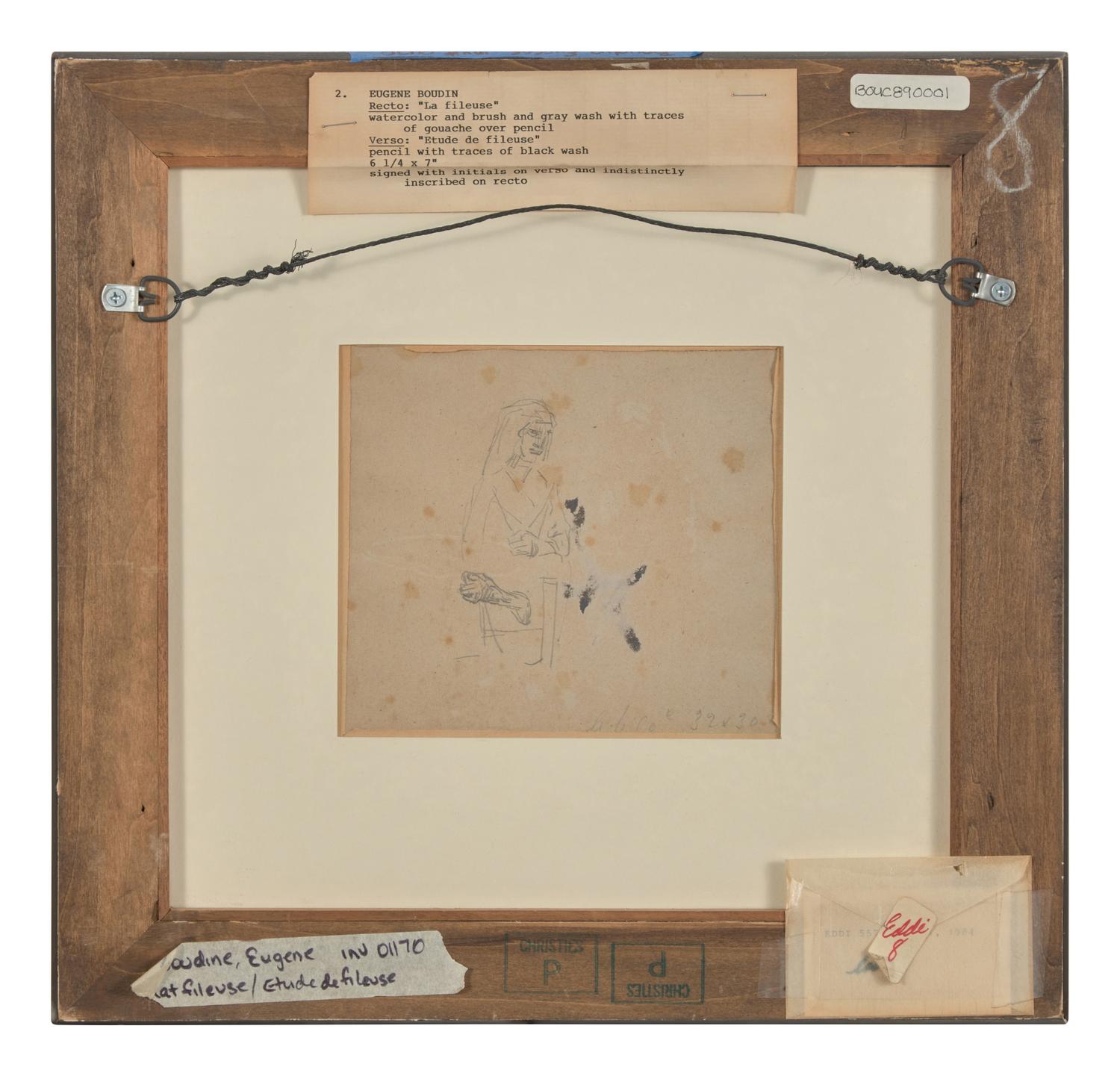 La Fileuse; with Étude de Fileuse (A Double-Sided Work)