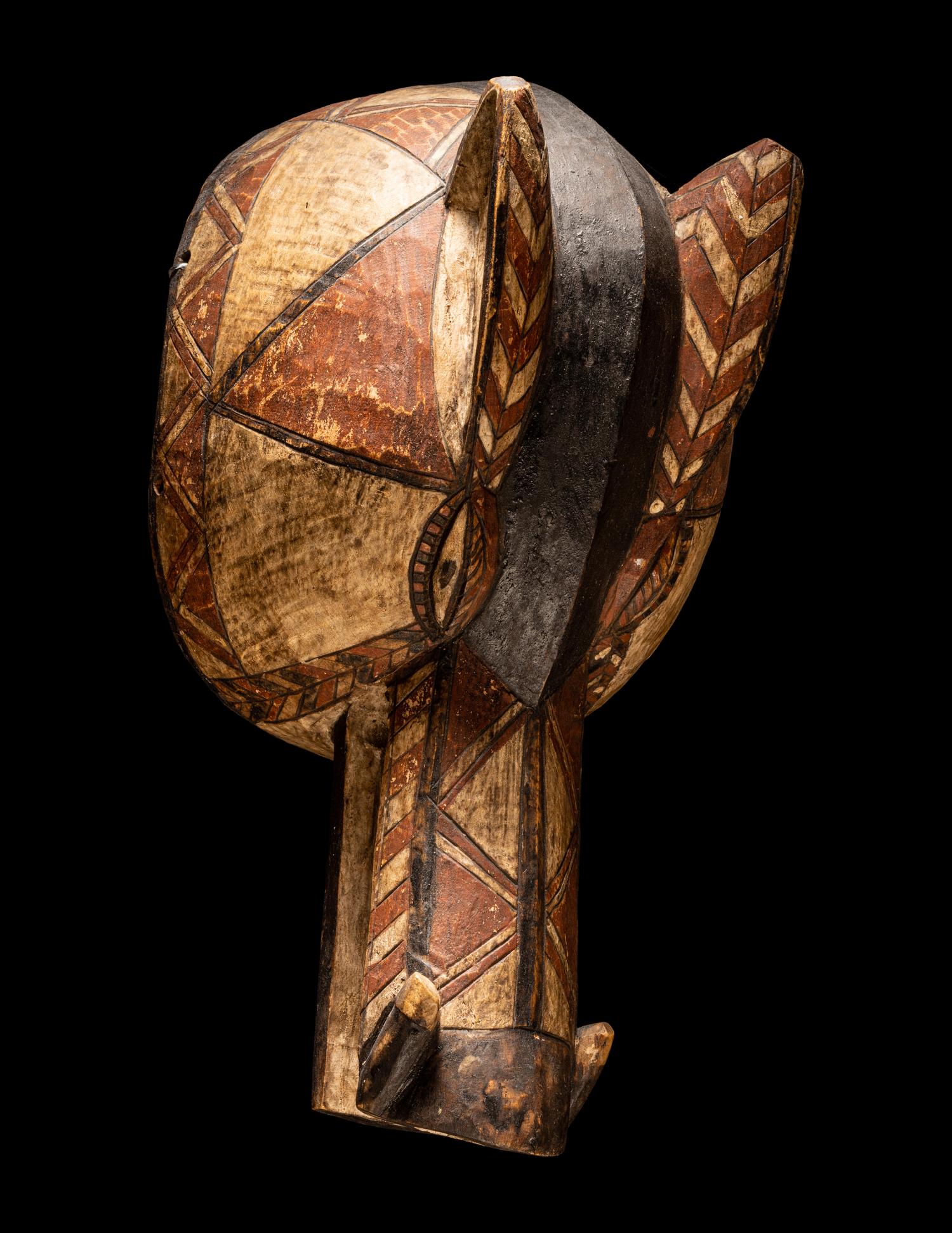 Two Mossi Wood Warthog Helmet Masks