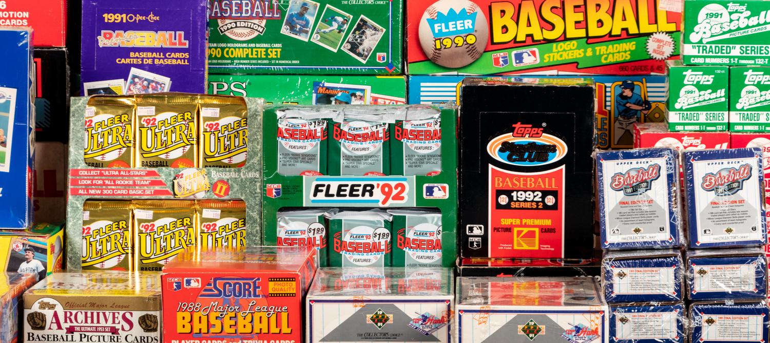 A Large Group of Assorted 1980s and 1990s Baseball Cards Including Complete Sets and Unopened Material,
