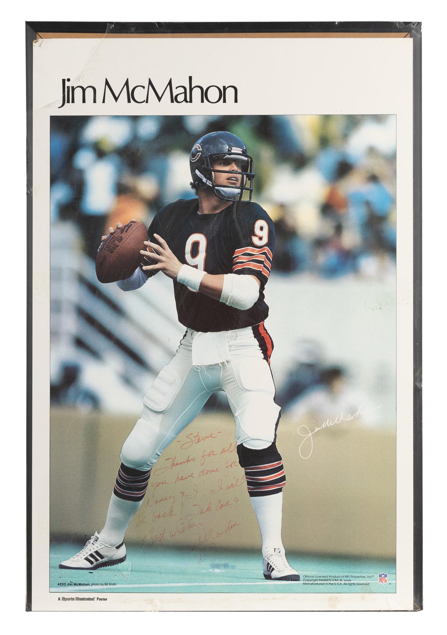 A Group of Signed Material from The Collection of Sports Super Agent Steve Zucker Including Sid Luckman and Jim McMahon,