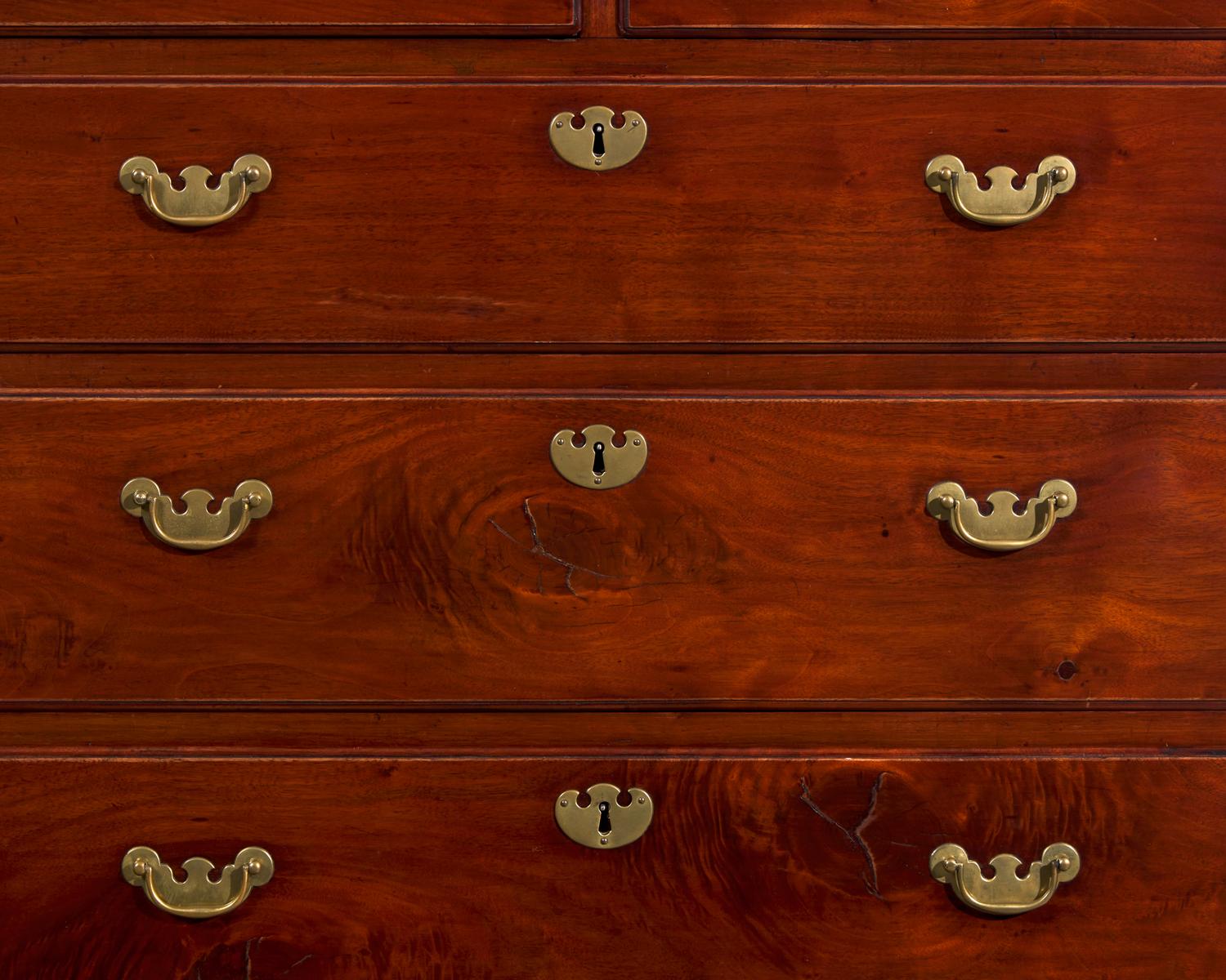 A Queen Anne Walnut High Chest of Drawers