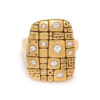 ALEX SEPKUS, YELLOW GOLD AND DIAMOND RING