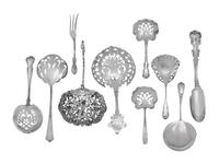 A Collection of Eight Silver Bonbon Spoons