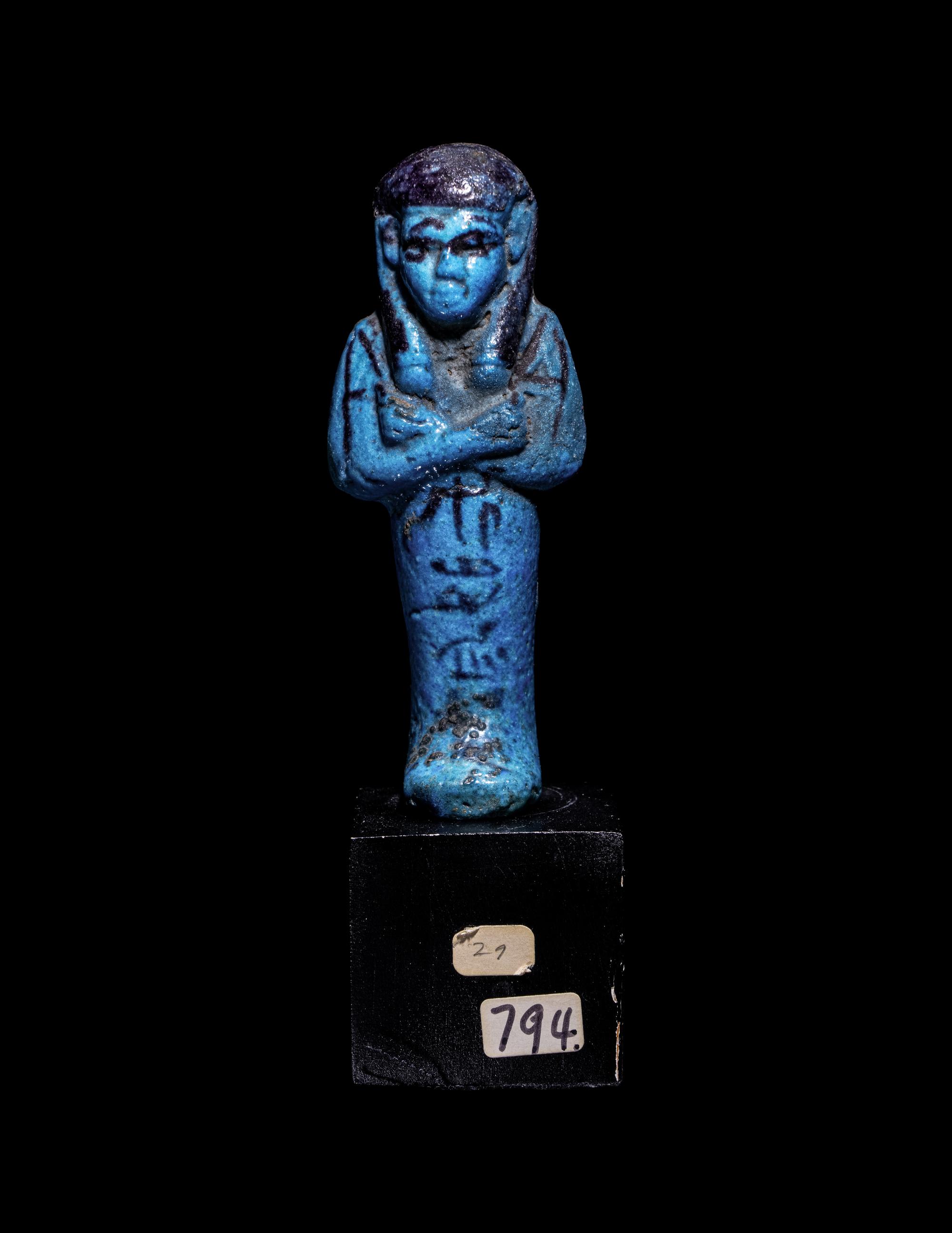 An Egyptian Faience Ushabti for Bak-Khonsu