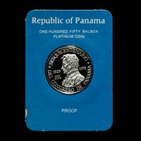 A 1976 Republic of Panama Issued Franklin Mint Struck B150 Platinum Proof