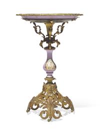 A Rococo-Revival Sèvres Style Porcelain-Mounted Gilt-Bronze Gueridon
