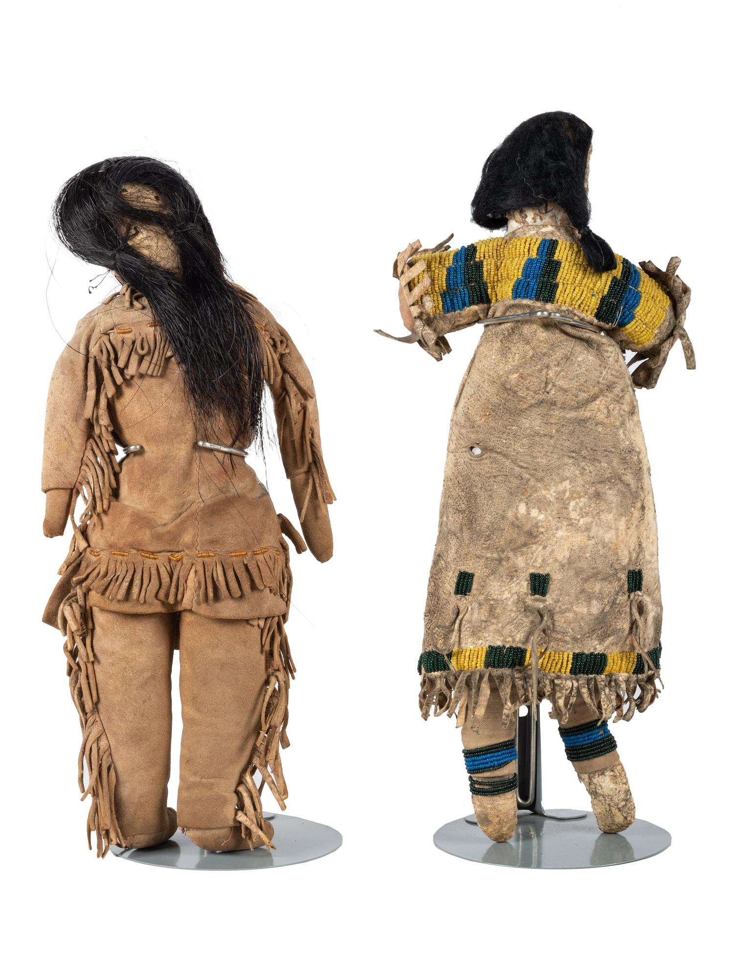 Plains Beaded Hide Dolls