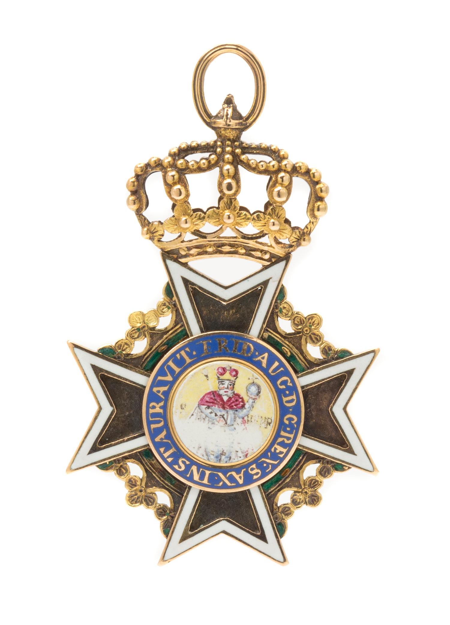A Gilt Silver and Polychrome Enamel Royal Saxonian Military Order of St. Henry, 10.10 dwts.