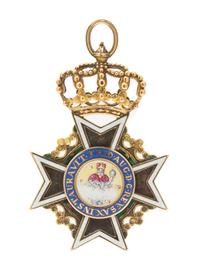 A Gilt Silver and Polychrome Enamel Royal Saxonian Military Order of St. Henry, 10.10 dwts.