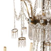 A North European or Baltic Gilt Bronze and Cut Glass Eight-Light Chandelier