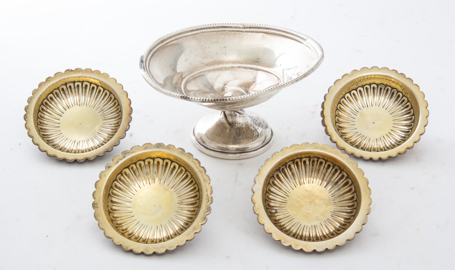 Four Continental Silver Cups Diameter of first 3 1/8 inches.