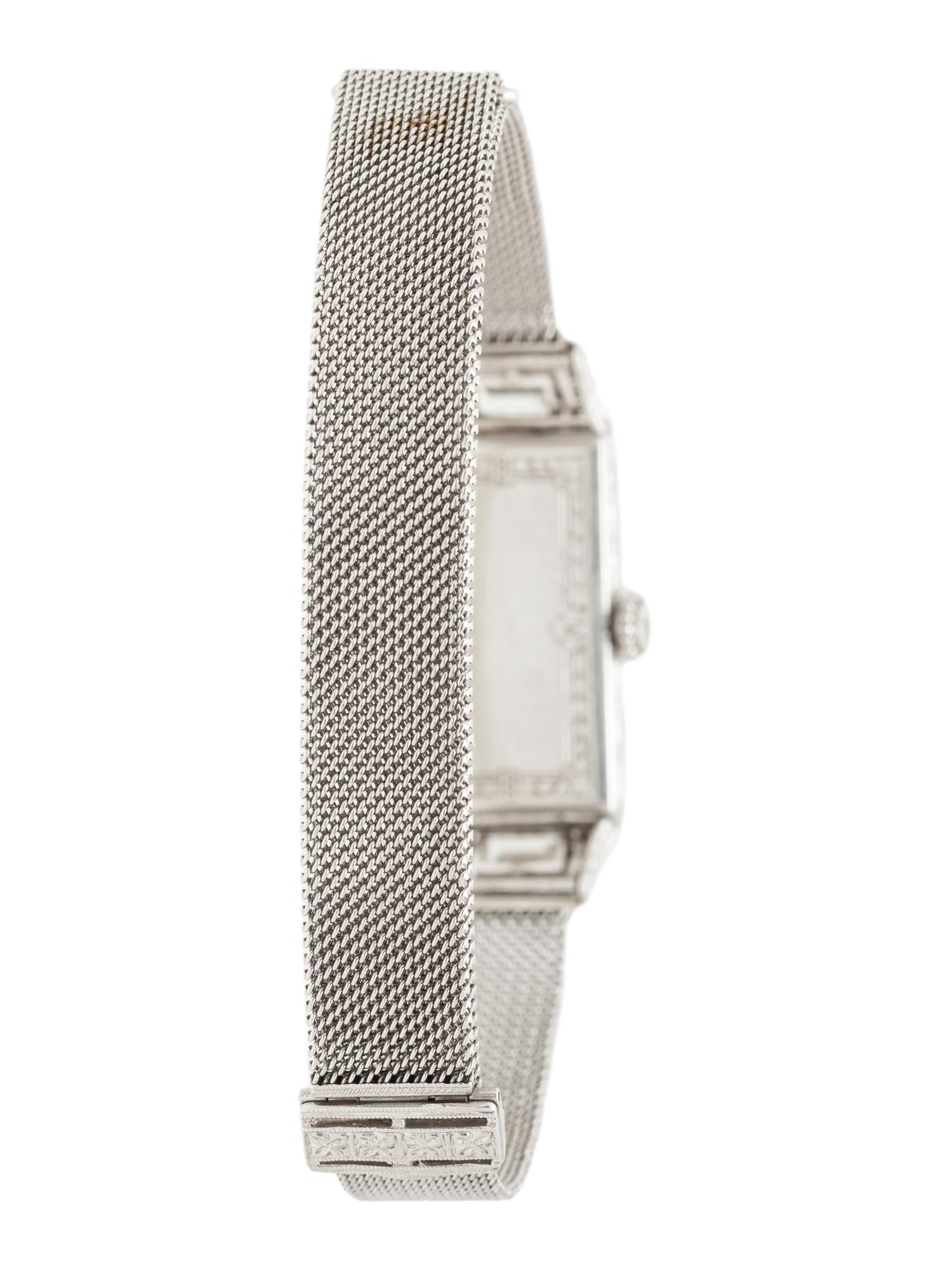 ART DECO, PLATINUM AND DIAMOND WATCH