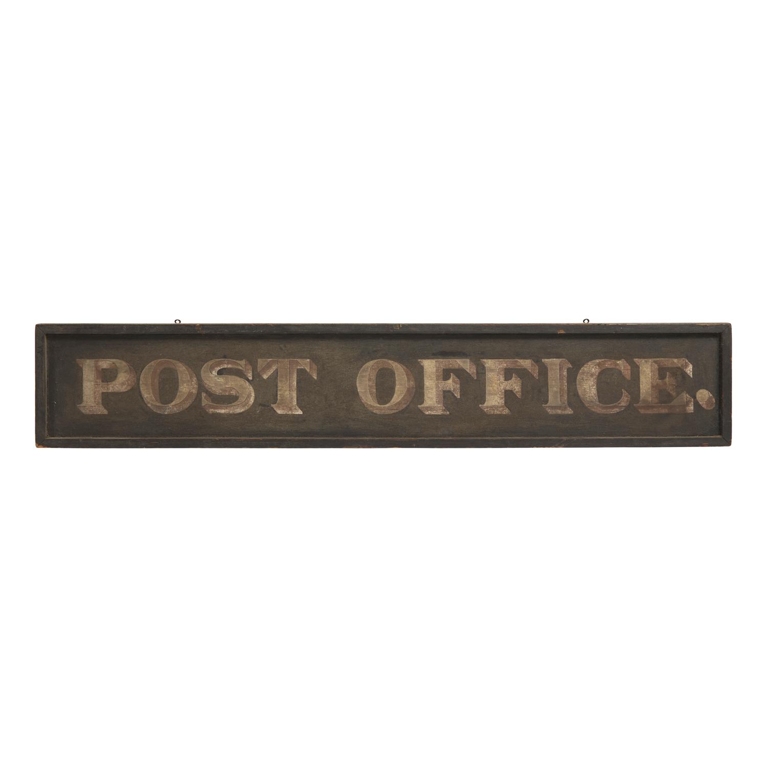 A Painted Wood "Post Office" Trade Sign