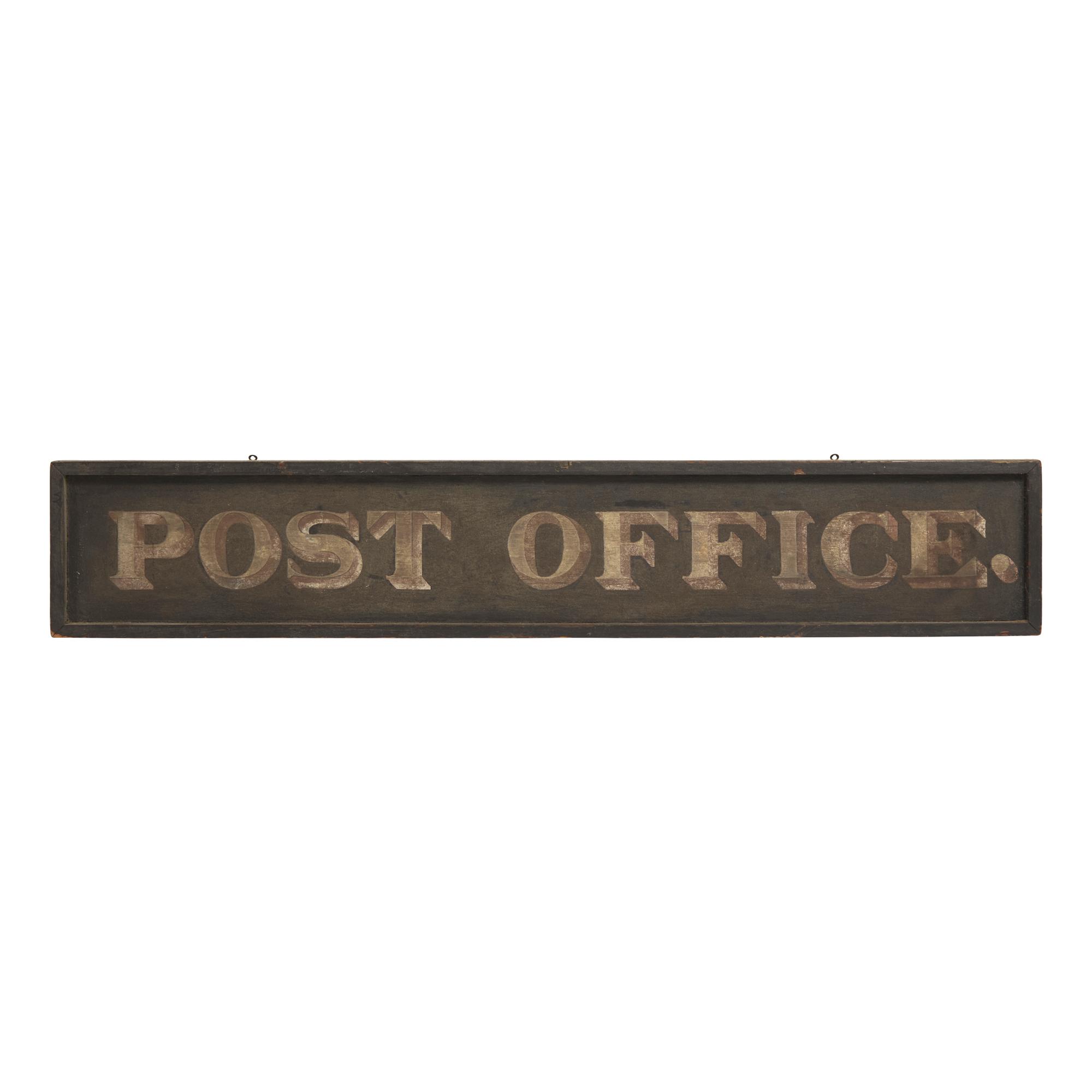A Painted Wood "Post Office" Trade Sign